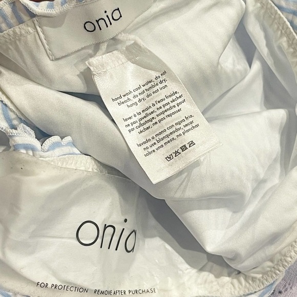 Onia Jamie Cheeky Bikini Bottoms Striped Blue White Women's Size XS NWOT - Picture 10 of 11